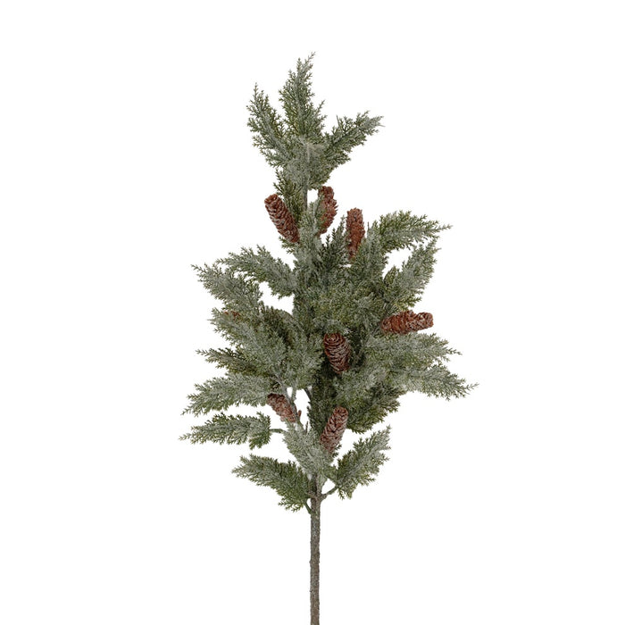 38 in Frosted Juniper Branch w/10 Pine Cones