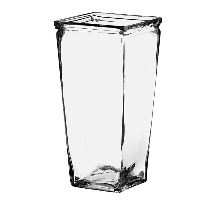 9" Tapered Square Vase - Crystal