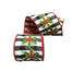 4 in Holly Leaves Berry Check Ribbon - Red/White