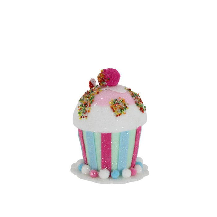 5.5 in Cupcake Ornament - Multicolor