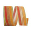 1 1/2 in Stripe Samantha Wired Edge Ribbon - Orange