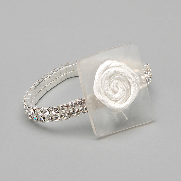 Tennis Sparkle Bracelet w/Diamonds - Clear