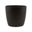 8.5 in Round Stoneware Pot - Matte Black
