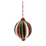5 in Velvet Jewel Ball Ornament - Red/Green/Gold