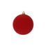 100 Mm Plastic Flocked Ball Ornament