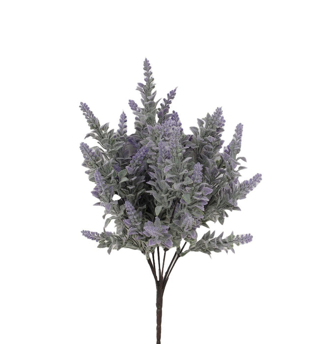 14 in Flocked Lavender Bush