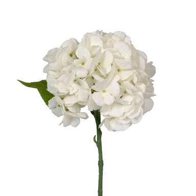 13" Polyester Short Stem Hydrangea - Cream