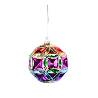 Glass Ball Ornament - Multicolor