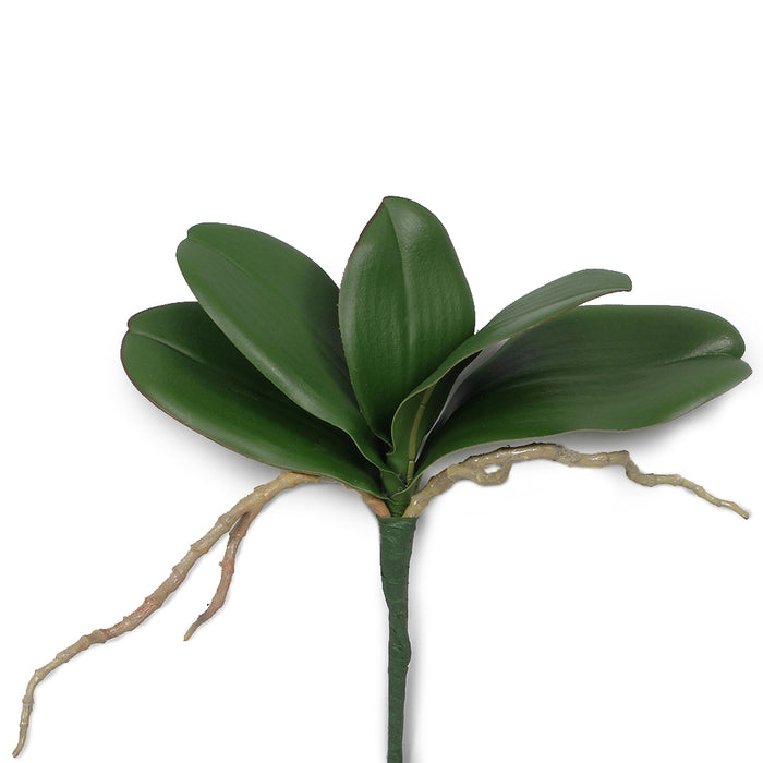 11" Orchid Leaves Bush - Green