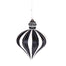 Onion Ornament - Black/Egg White