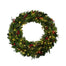 48 in Mixed Pine Pre-Lit Double Wreath