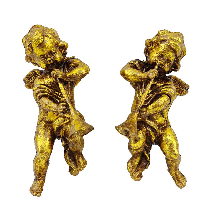 7 in Cherub w/Trumpet - Gold