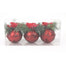 10.5 in Bell w/Bird Ornament - Red (Box of 3)