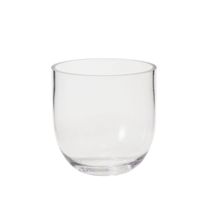 8 in Fat Clear Glass Bowl