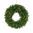 30" Vinyl Pre-Lit Winter Pine Double Wreath