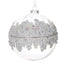 120Mm Glitter Ball Ornament - Iridescent/Silver