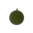 100 Mm Plastic Flocked Ball Ornament