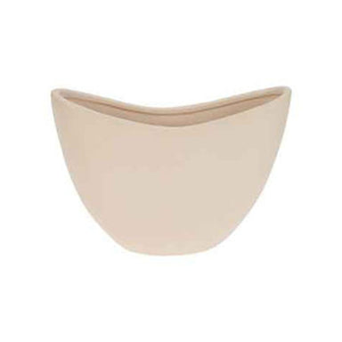 7.75 in Oval Ceramic Planter - Ivory