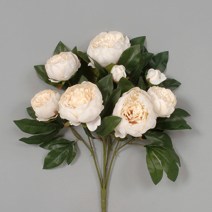Polyester Peony Bush - Beige