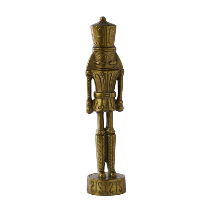 18 in Vintage Nutcracker Figurine - Antique Gold