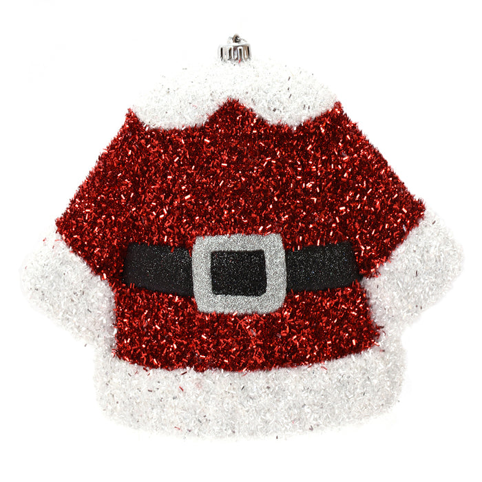 8" Santa Coat Ornament - Red/White