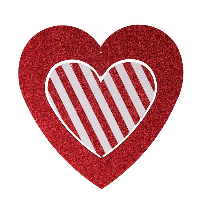 Heart Stripe Mobile 17 In Red White