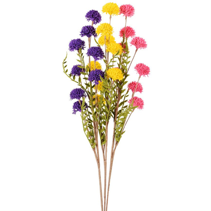 28" Clover Stem Assortment - Pink/Purple/Yellow