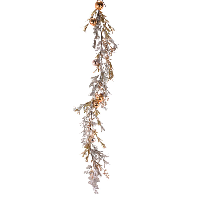 Ornament/Leaf/Berry Decor Garland - Gold/Champagne