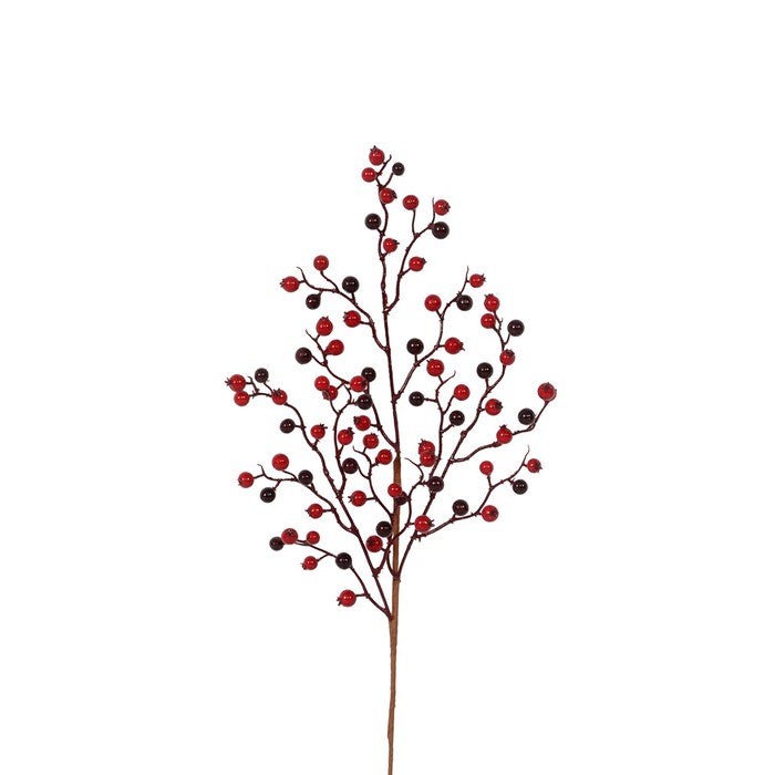 26 in Styro Berry Spray - Red/Burgundy