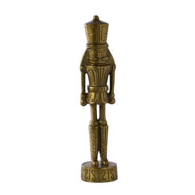 18 in Vintage Nutcracker Figurine - Antique Gold