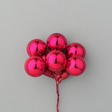 25Mm Glass Christmas Balls - Red