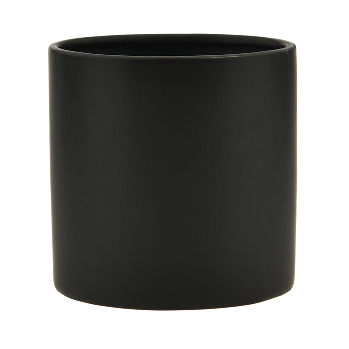 5" Ceramic Cylinder - Matte Black