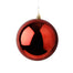 600 Mm Plastic Ball Ornament w/Cord Hanger - Red/Gold