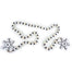 5' Wood Bead Snowflake Garland - Black/White