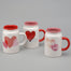 Valentine Mug Planter w/Heart Pattern - Assortment of 3