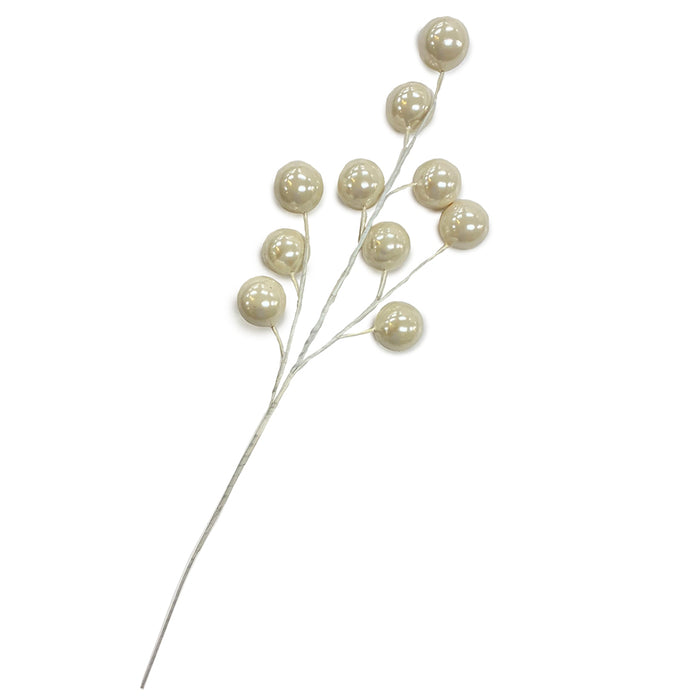 17" Weather Resistant Large Coated Ball Spray - Pearl/White