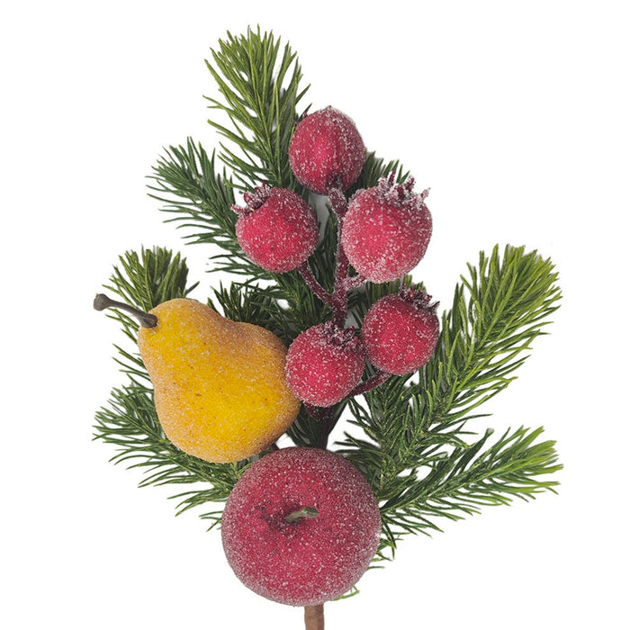 13.5 in Beaded Fruit Pick - Apple/Pear