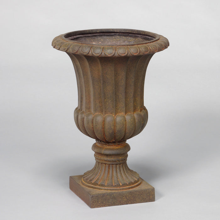 Square Base Fibre Clay Compote Garden Urn