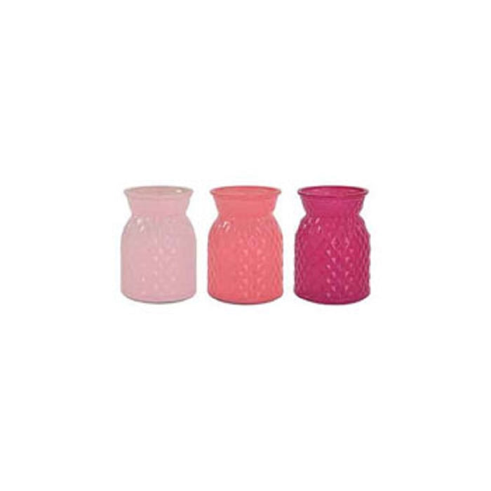 6.25" Embossed Vase - Shades of Pink