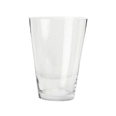 Clear Glass Tapered Vase