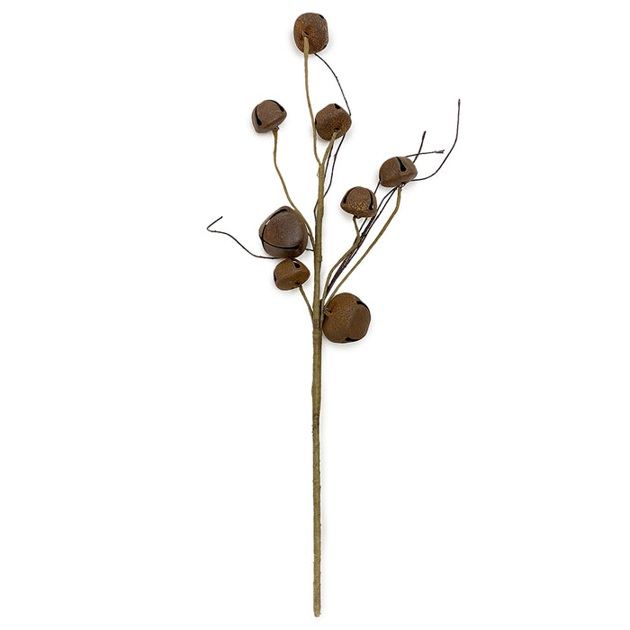 23" Metal Bell Spray w/Twigs - Rust