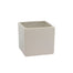 5 1/8 in Square Ceramic Pot w/Texture - White