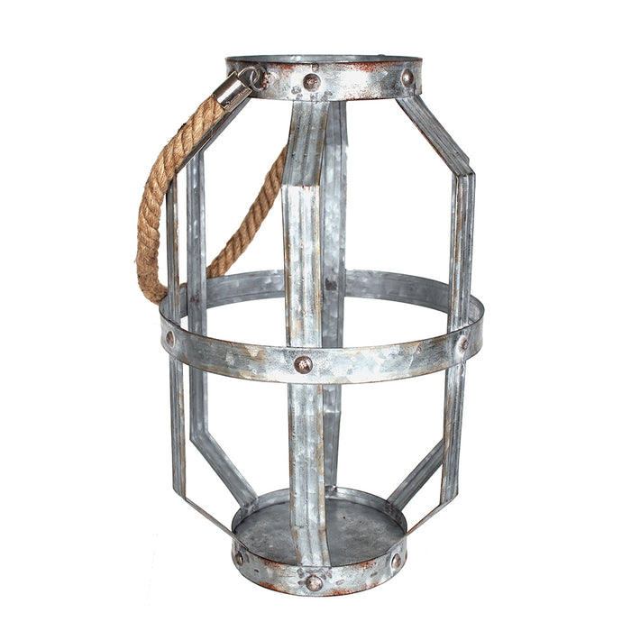 Lantern Galvanized Rope 19 In