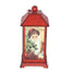 12" Santa Lighted Lantern LED - Red/White