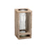 3 in X 3-1-4 in X 6-3-4 in H Wood Box Stand W-Glass Bottle V