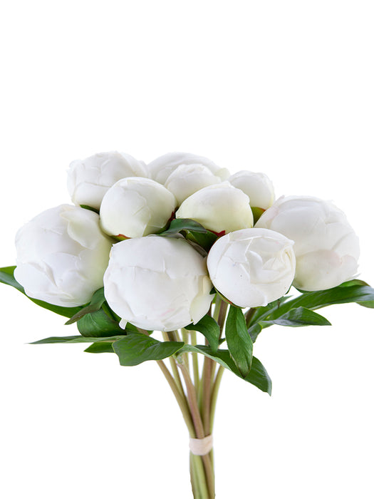 12" Peony Bud Bundle - Cream