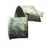 4 in Sequin Fern Embroidered Back Ribbon - Green/Silver