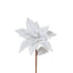 30" Polyester Poinsettia - White