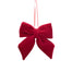 5 1/2 in Velvet Bow Ornament w/Hanger - Burgundy