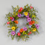 24" Mixed Wild Flower Wreath - Multicolored